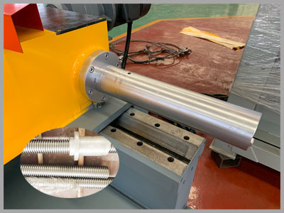 Detalles del tornillo de la máquina peladora del modelo de leva