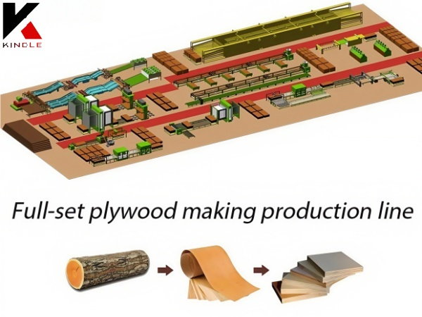 Sistema integrado de producción de madera contrachapada completa con controles automatizados